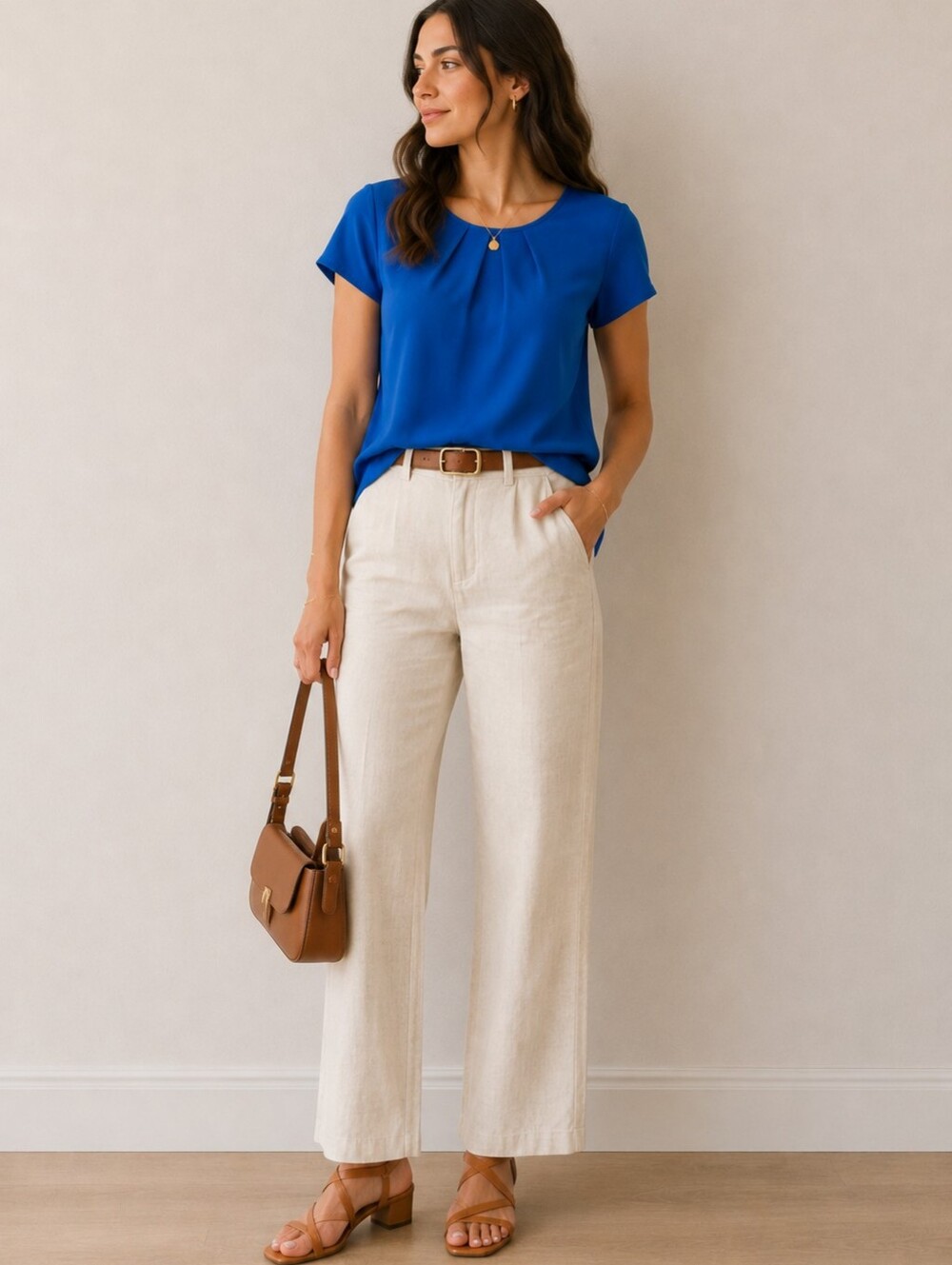 Short Sleeve Keyhole Blouse // size 2